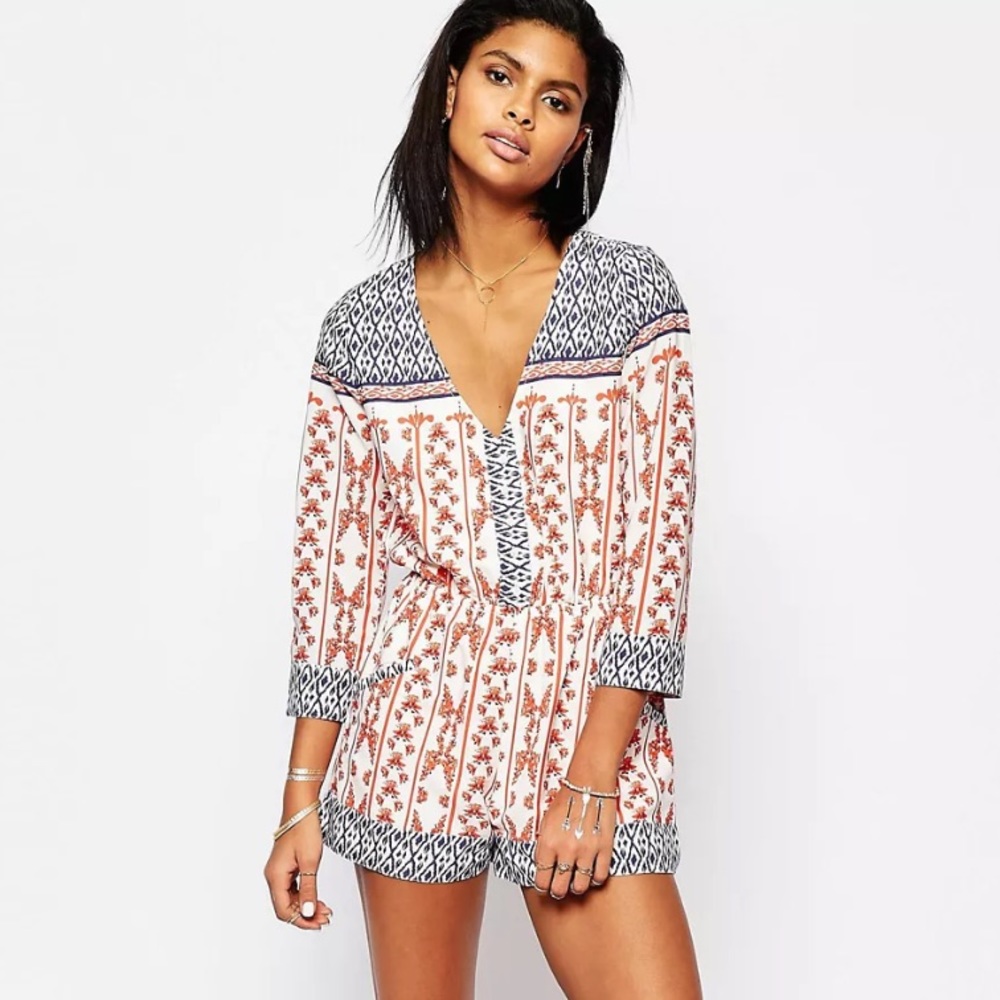 Tularosa Asos Winston Romper In Print